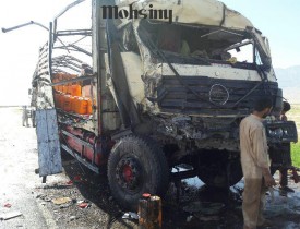 یک کشته و سه زخمی بر اثر خواب آلودگی موتر وان در مسیر کابل- مزار شریف