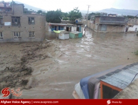 جاری شدن سیلاب در دریای کابل و مناطق همجوار