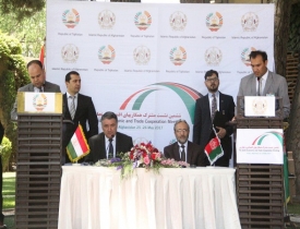 امضای ششمین تفاهمنامه همکاری میان افغانستان و تاجیکستان در کابل