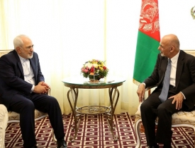 دیدار رئیس جمهورغنی با وزیر خارجه ایران در قزاقستان