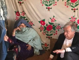 UN Chief Meets War Displaced in Afghanistan on His Surprised Visit