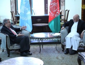 رئیس جمهور در دیدار با دبیر کل سازمان ملل بر آوردن اصلاحاتِ معاونت آن سازمان در افغانستان تأکید کرد