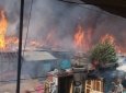 وقوع آتش سوزی در یک سرای چوب فروشی در تخار