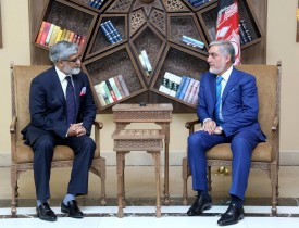 دیدار رئیس اجرایی افغانستان با زاهد نصرالله خان سفیر جدید پاکستان در کابل
