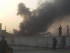 آتش سوزی در هوتل الماس شهر مزار شریف