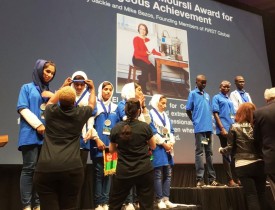 Afghan girls’ robotics team awarded medal for courageous achievements
