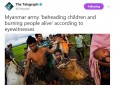 سر کودکان روهینگیایی را بریده و مردان را زنده سوازنیده اند!