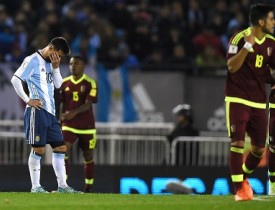 توقف تیم ملی فوتبال آرژانتین در برابر ونزوئلا