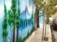 گزارش تصویری / نقاشی دیواری مکاتب توسط هنرمند مهاجر استاد احمد تاجیک  