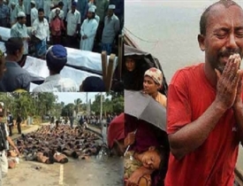 ۲۰۰ مرد و زن مسلمان روهینگیایی بدست حکومت میانمار سوزانده شدند