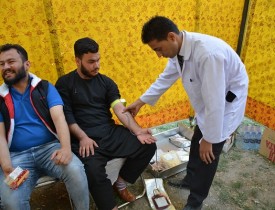 جوانان کشور در روز عاشورا برای سربازان زخمی نورستان و هلمند خون اهدا کردند