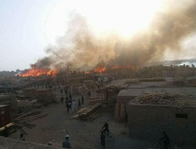 آتش‌سوزی در غزنی میلیون‌ها افغانی بر دکانداران و تجار خسارت وارد کرده‌است