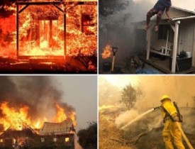 آتش سوزی‌های کالیفرنیا دست کم ده نفر را به کام مرگ کشاند