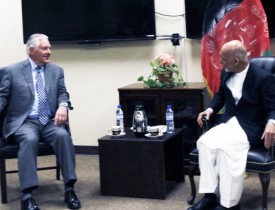وزیر خارجه امریکا با رئیس جمهور غنی دیدار کرد