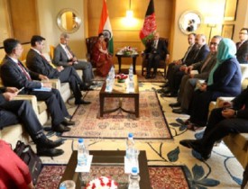 رییس جمهور غنی با وزیر امور خارجه هند دیدار کرد