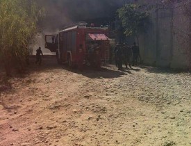 وقوع آتش سوزی در مرکز هماهنگی نیروهای امنیتی در کاپیسا