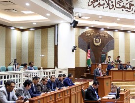 Minister of Finance Presents FY-1397 National Budget Draft in Meshrano Jirga