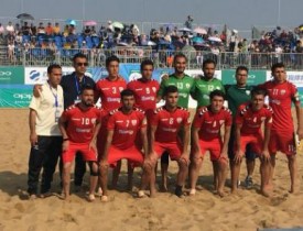 تیم فوتبال ساحلی در بازی‎‏های چهارجانبۀ چین مالیزیا را شکست داد