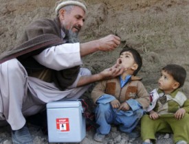 The Italian government contributed 4.3 million euros to eradicate polio in Afghanistan