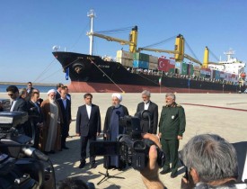 رئیس جمهور ایران فاز نخست بندر شهید بهشتی چابهار  را افتتاح کرد