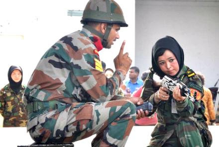Afghan Women Cadets Under Training In India