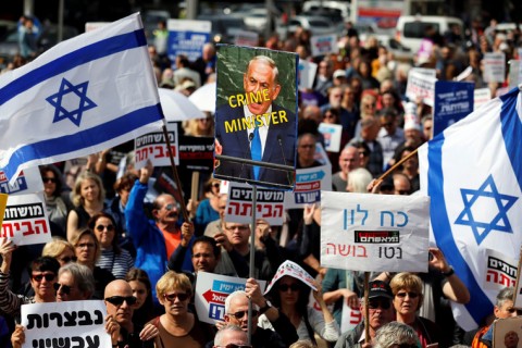تظاهرات علیه نتانیاهو نخست وزیر رژیم صهیونیستی در سرزمین های اشغالی