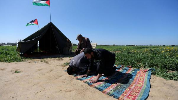 Palestinians in Gaza plan tent city protest along Israeli border