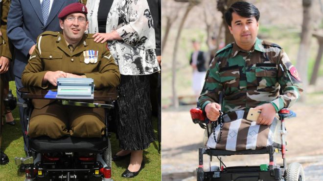 دو سرباز افغانستانی و انگلیسی؛ صدمه دیدگی یکسان اما رسیدگی متفاوت