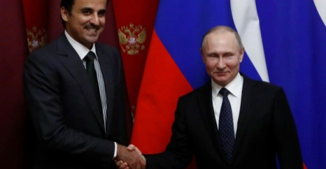 Putin holds Syria talks with Qatari emir