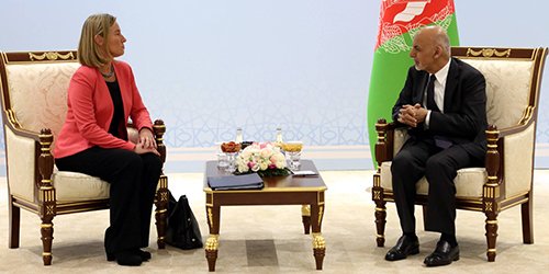 Ghani Meets EU Envoy On Sidelines Of Tashkent Meeting