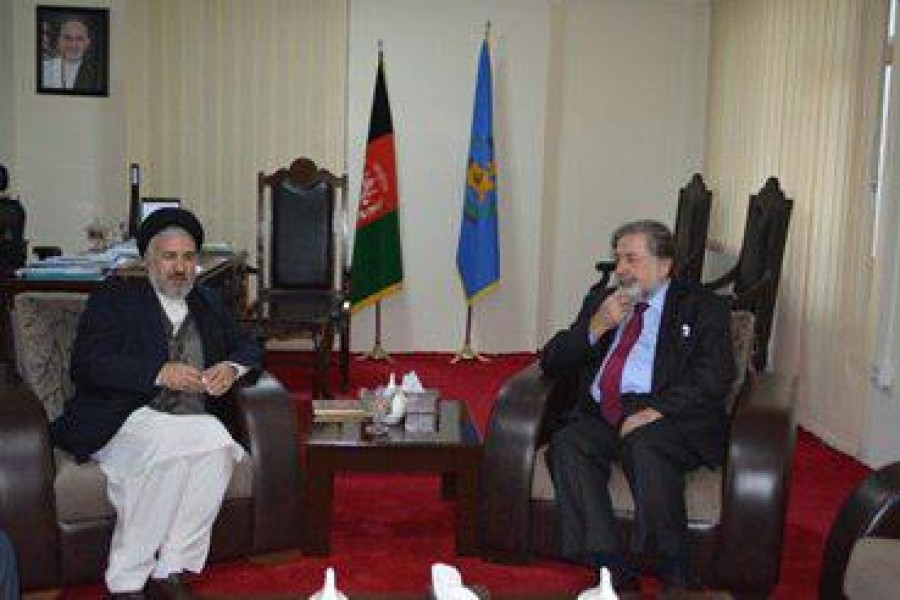 دیدار وزیر مهاجرین با فرستاده سازمان همکاری‌های اسلامی در افغانستان