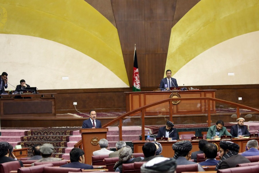 Minister of Finance Participates at Wolesi Jirga Hearing Session