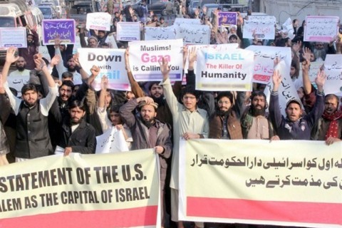 تظاهرات مردم پاکستان بر ضد جنایت های اسراییل