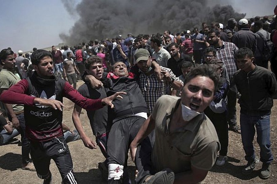 ۳ شهید و بیش از ۶۳۰ زخمی در تظاهرات امروز نوار غزه