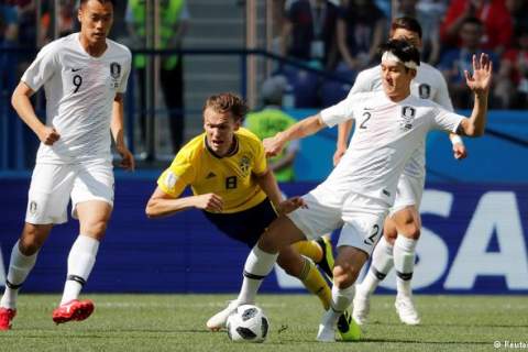 جام جهانی ۲۰۱۸ گروه F؛ سویدن کوریای جنوبی را یک بر صفر شکست داد
