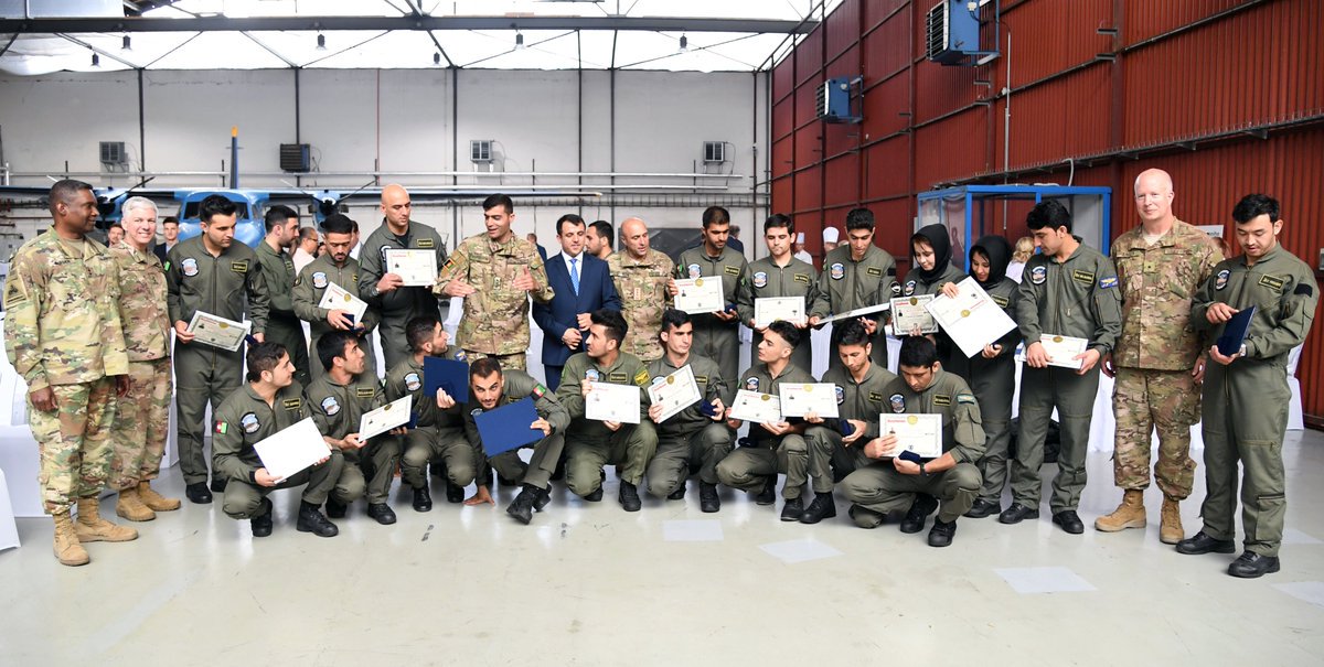Women among several Afghan Air Force pilots graduated in Czech Republic