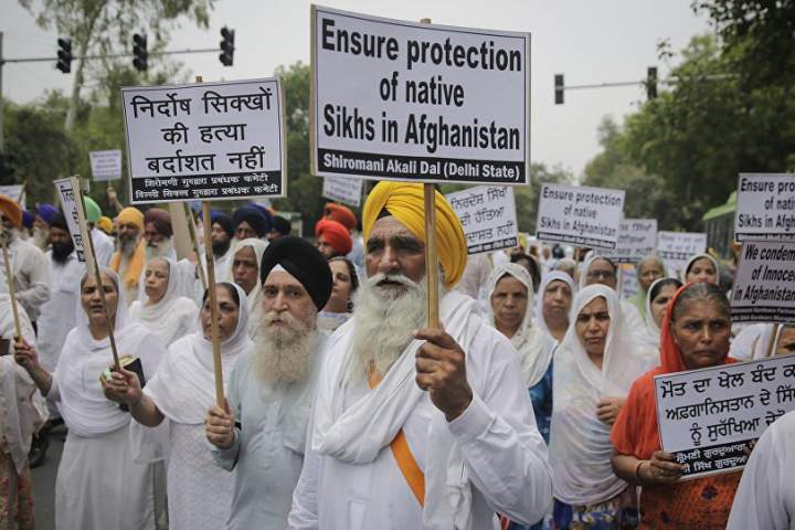 شرکت سفیر افغانستان در هند در تظاهرات سیک‌ها