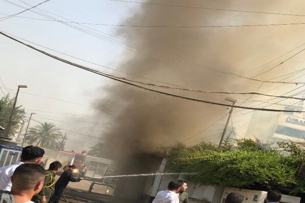 آتش گرفتن سفارت افغانستان در بغداد