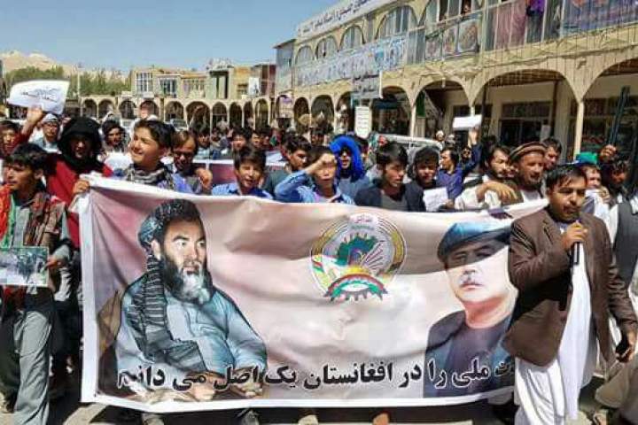 هواداران حزب جنبش ملی اسلامی در بامیان خواهان بازگشت جنرال دوستم و رهایی قیصاری شدند