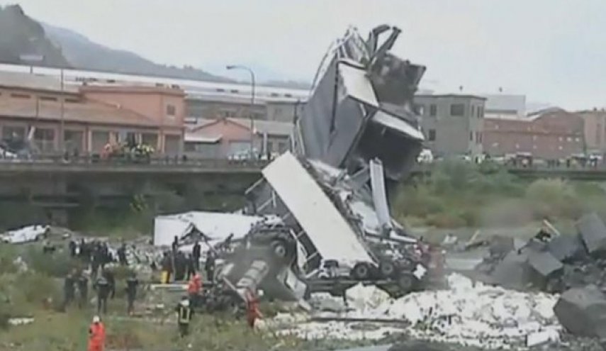 22 کشته در پی فرو ریختن یک پل در ایتالیا