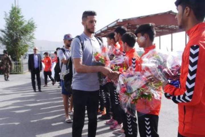 تیم ملی فوتبال فلسطین جهت دیدار دوستان با افغانستان وارد کابل شد