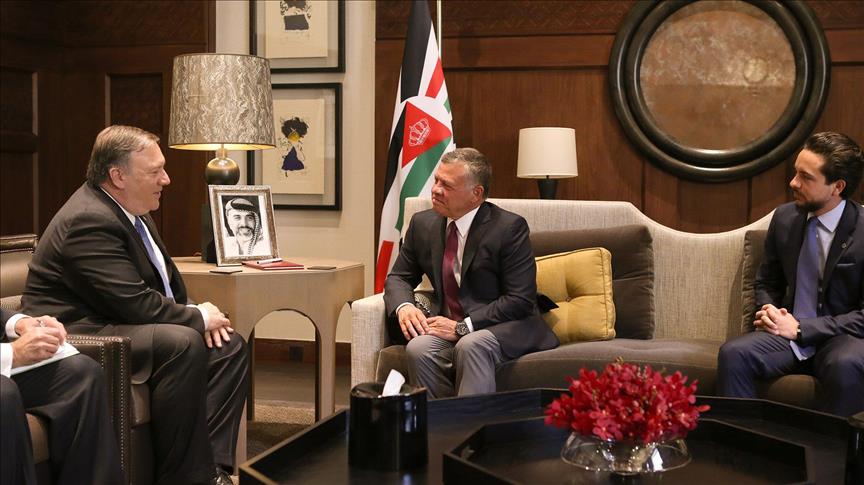Jordan king talks Palestine, Syria with top US diplomat