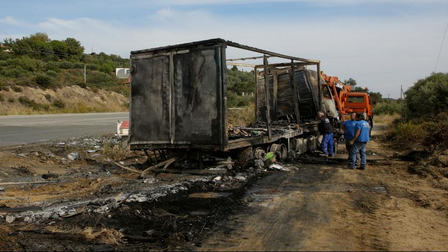 11 killed in fiery, head-on crash in Greece