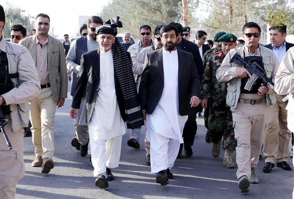 Ghani arrives in Lashkargah city the capital of Helmand province
