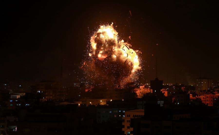 Zionist Regime launches airstrike on Hamas TV station in Gaza