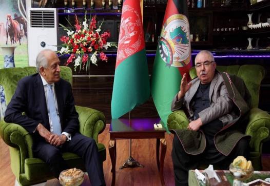 Khalilzad meets with Dostum over peace talks with Taliban