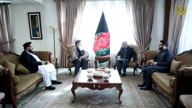 President Ghani met with Sayaf to discuss peace efforts