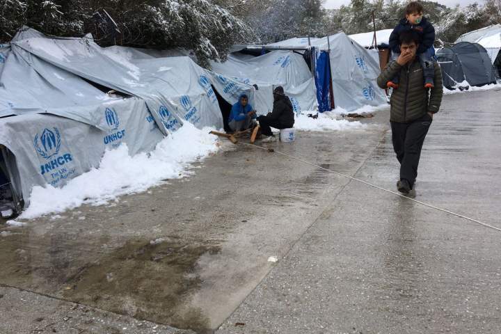 اردوگاه موریا مکانی شناخته شده برای پناهجویان ایرانی، افغانستانی و سوری در یونان