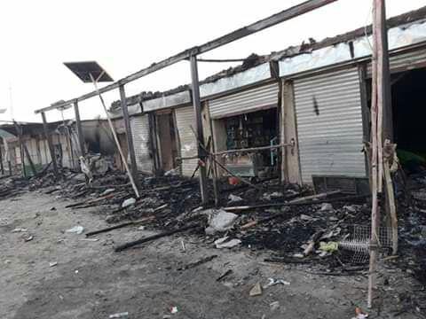 شماری از دکان های  فروش مواد مخدر در هلمند آتش زده شدند