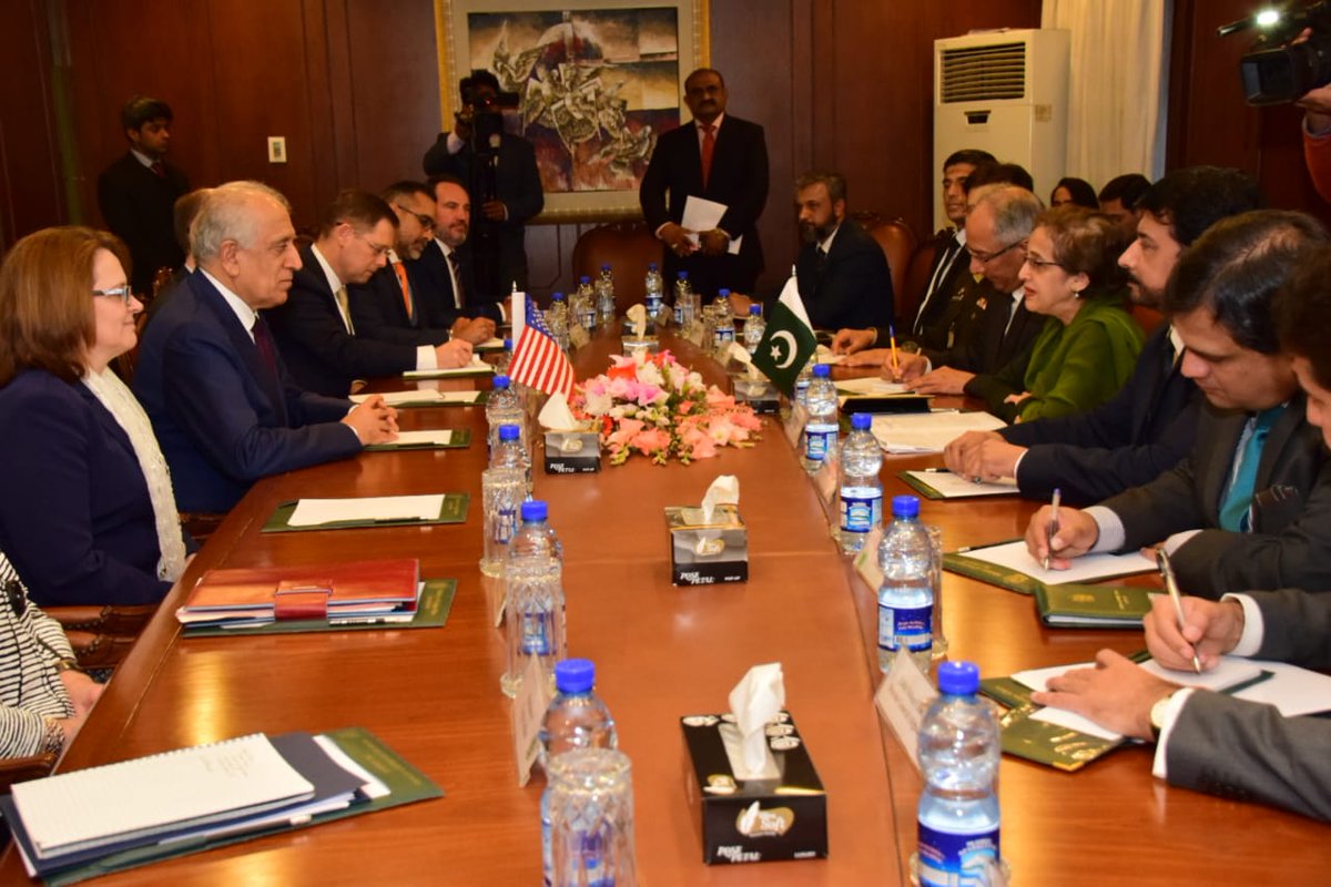 US envoy Khalilzad holds talks with Tehmina Janjua at FO